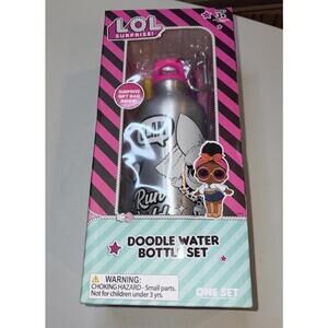 LOL Surprise Doodle Stainless Steel Water Bottle Set, New